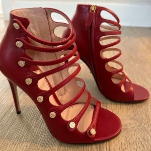 Gucci Magala Kid Heel in Hibiscus Red- Size 37, worn twice
